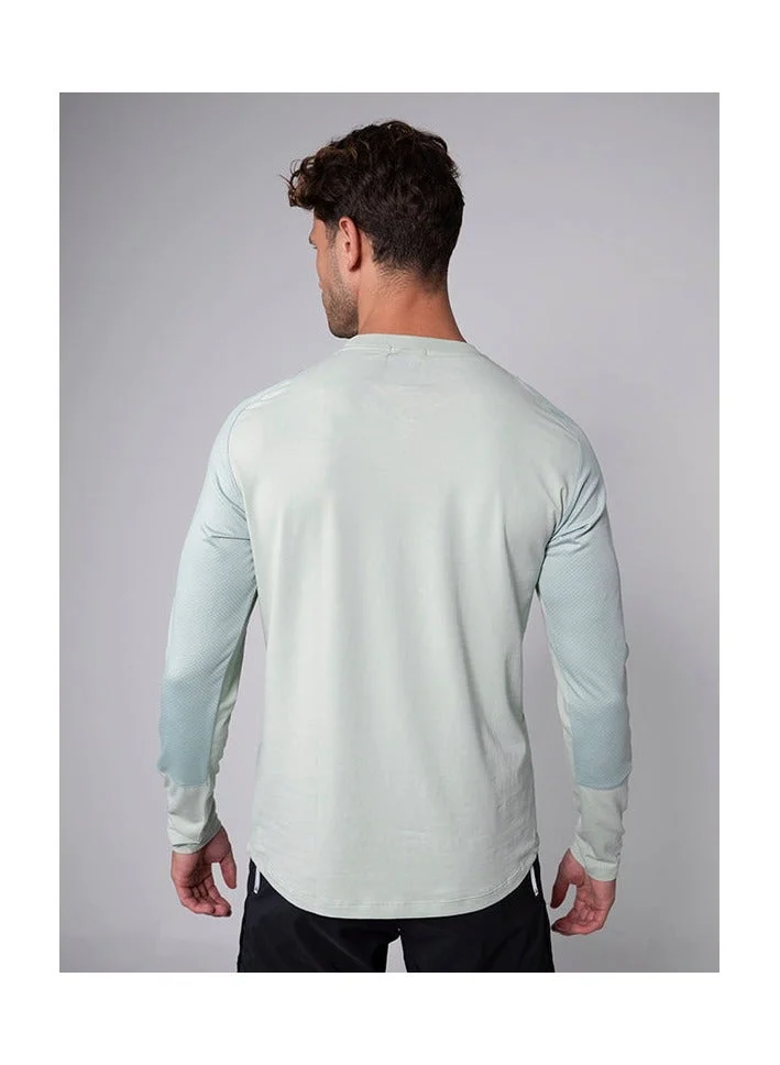 Aora Aora Men's Kanzei Longsleeve – Eco-Friendly Fabric, Minimalist Design, Layer-Ready Comfort – Sage Green